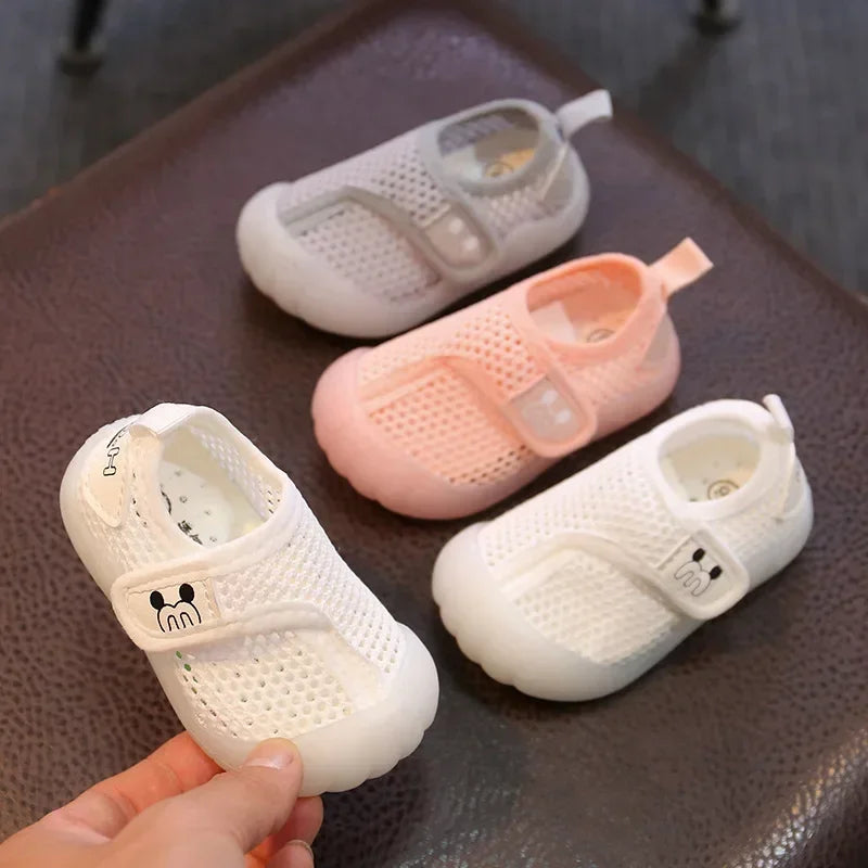 Baby Shoes Boys/Girls Toddler Shoe 2023 Summer New Boy Breathable Mesh Sports Shoe Girls Soft Sole Mesh Shoes Kids Shoes Tênis