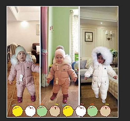 Baby Winter Snowsuit Coat Romper Outwear Hooded Footie Toddler