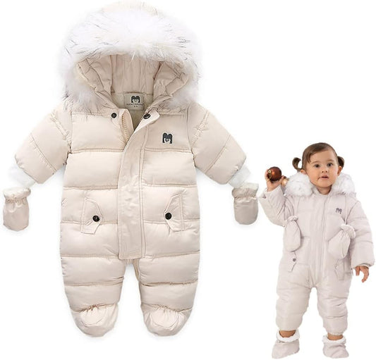 Baby Winter Snowsuit Coat Romper Outwear Hooded Footie Toddler