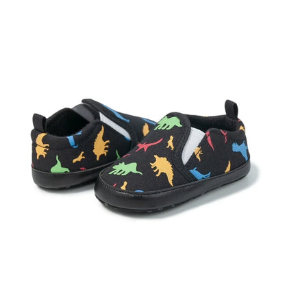 New Baby Shoes Boy Canvas Shoes Cute Dinosaur Casual Baby Boy Girl Shoes Anti-Slip Sole First Walkers Newborn Toddler Crib Shoes