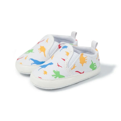 New Baby Shoes Boy Canvas Shoes Cute Dinosaur Casual Baby Boy Girl Shoes Anti-Slip Sole First Walkers Newborn Toddler Crib Shoes