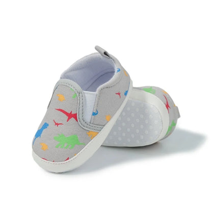 New Baby Shoes Boy Canvas Shoes Cute Dinosaur Casual Baby Boy Girl Shoes Anti-Slip Sole First Walkers Newborn Toddler Crib Shoes